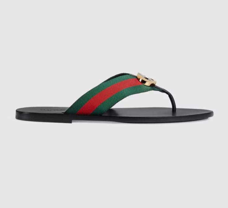 (Gucci Mens slides)Men's slides with interlocking G