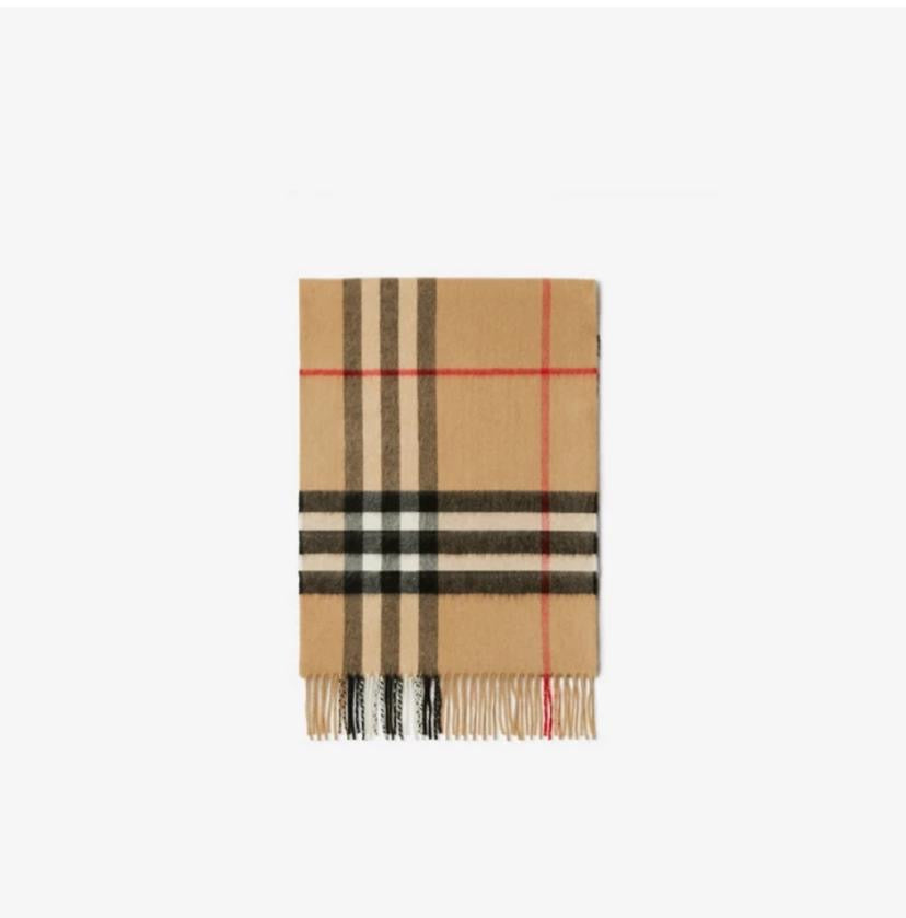 (BURBERRY Scarfs) Check cashmere scarf