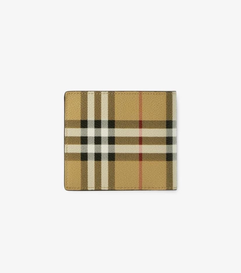 (Burberry MENS WALLETS AND BAGS) Check bifold coin wallet