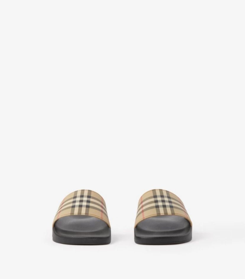 (Burberry MEN’s slides) Check slides