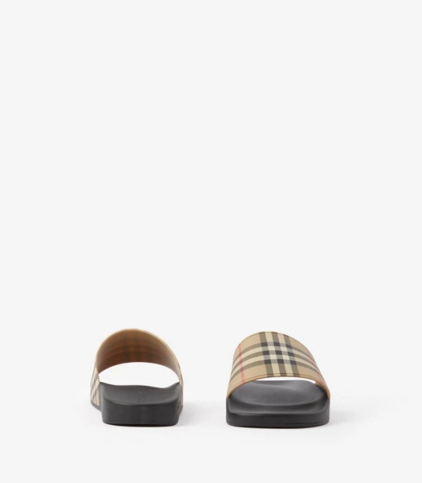 (Burberry MEN’s slides) Check slides
